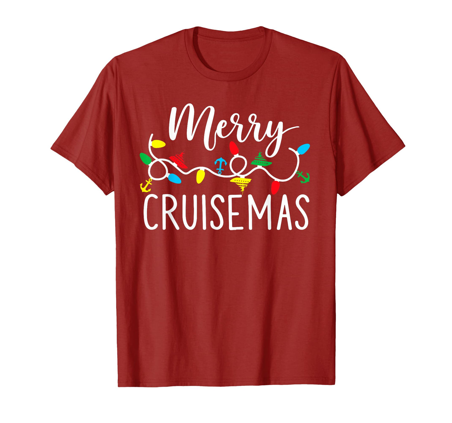 Merry Cruisemas Christmas Lights Pajamas Family Xmas Holiday T-Shirt