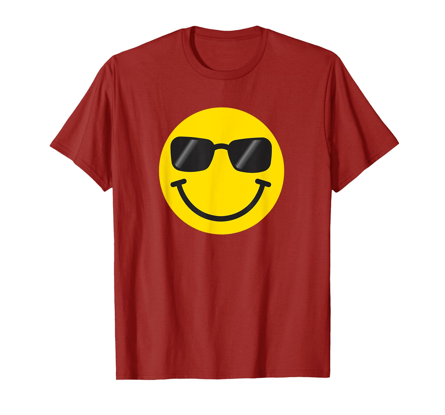 Funny Smiling Emoticon Men Women Graphic Happy Face Smile T-Shirt
