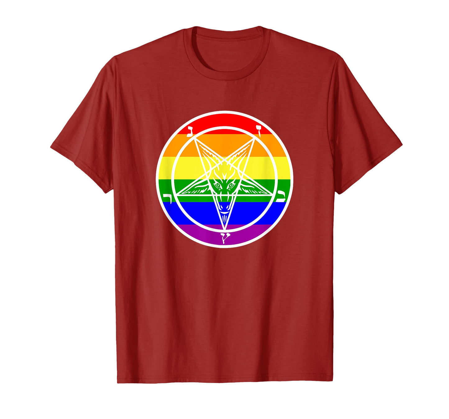 LGBTQ Satanic Devil Pentagram Rainbow flag Gay Pride FLag T-Shirt
