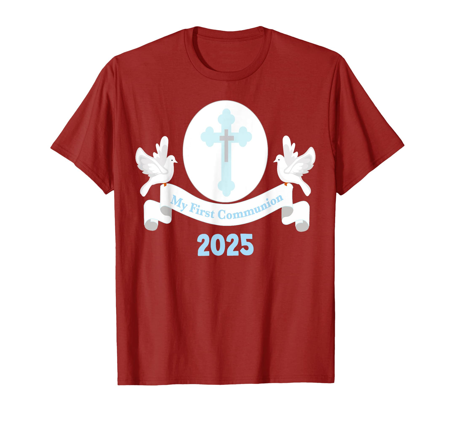 Boy First Communion 2025 Cross Son Godson Nephew Grandson T-Shirt