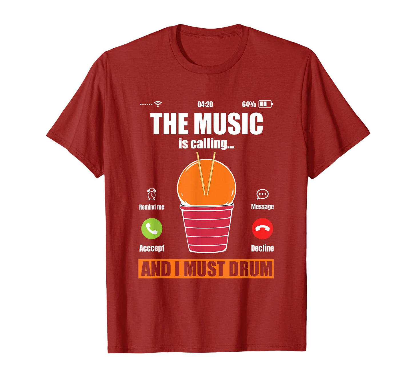 Funny Cardio Drumming Workout Gym Fitness Class Exercise T-Shirt