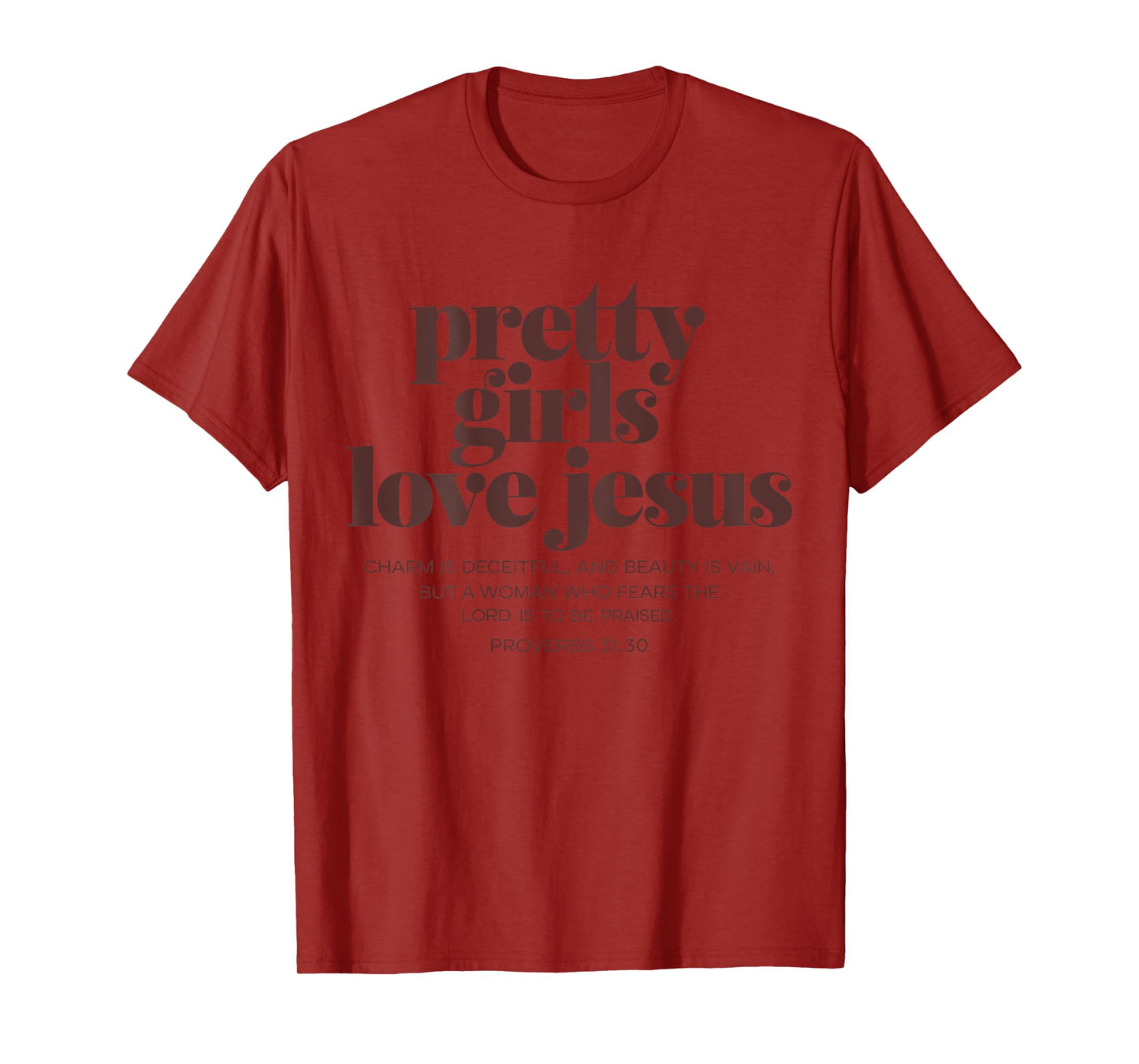 Pretty Girls Love Jesus - Christian Girls Vintage Graphic T-Shirt