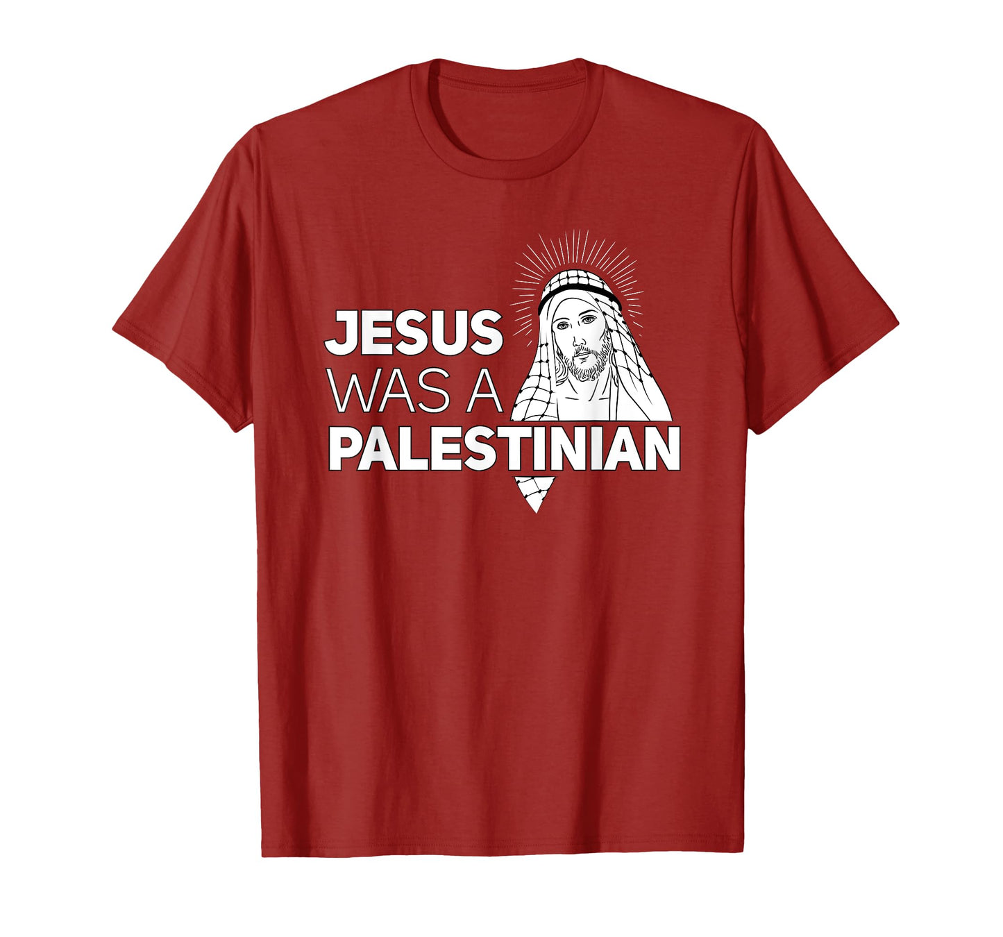 Jesus Was A Palestinian Jesus in Palestinian Keffiyeh Scarf T-Shirt