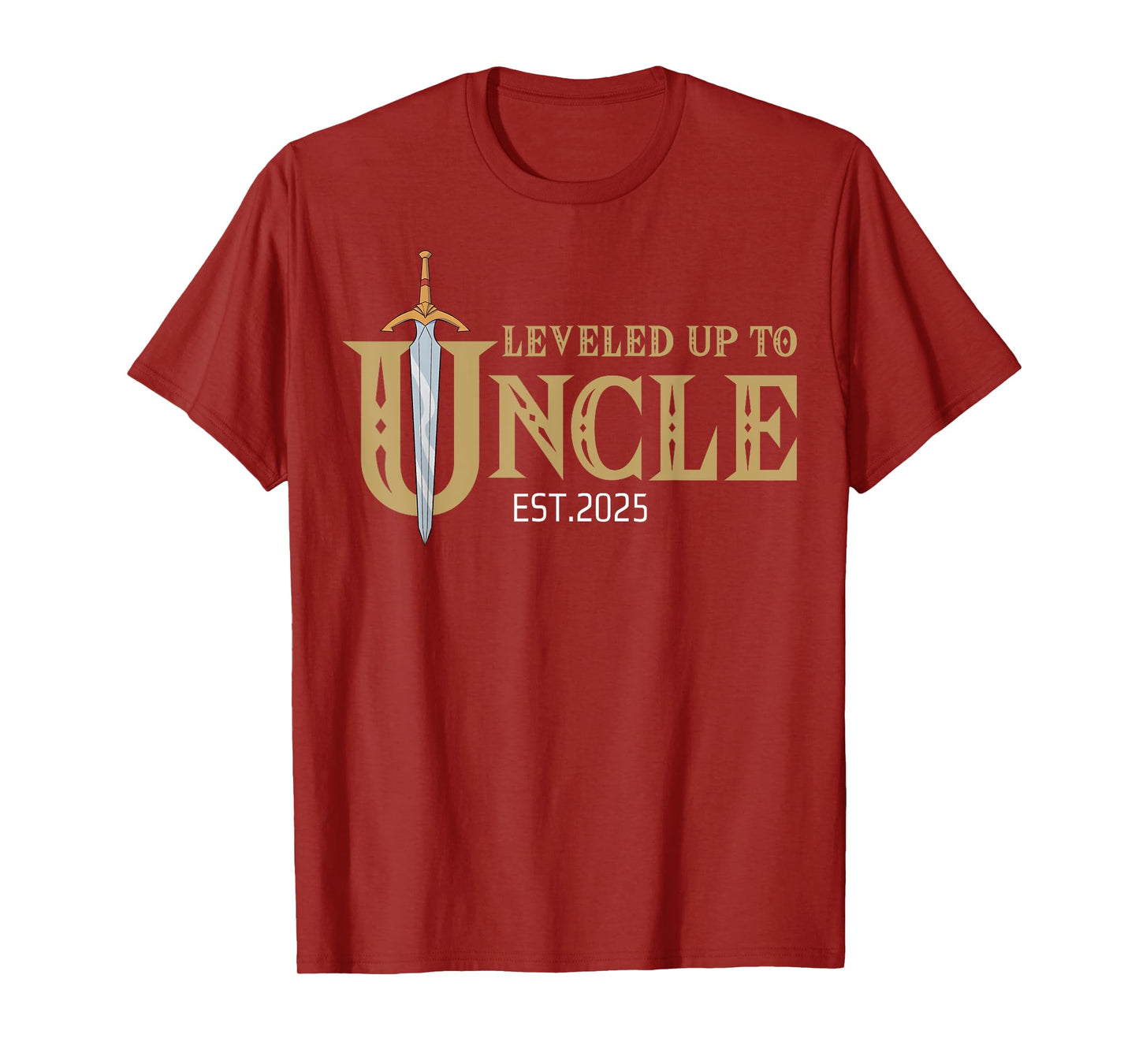 Leveled Up To Uncle Est 2025 Level Unlocked Uncle Gaming T-Shirt
