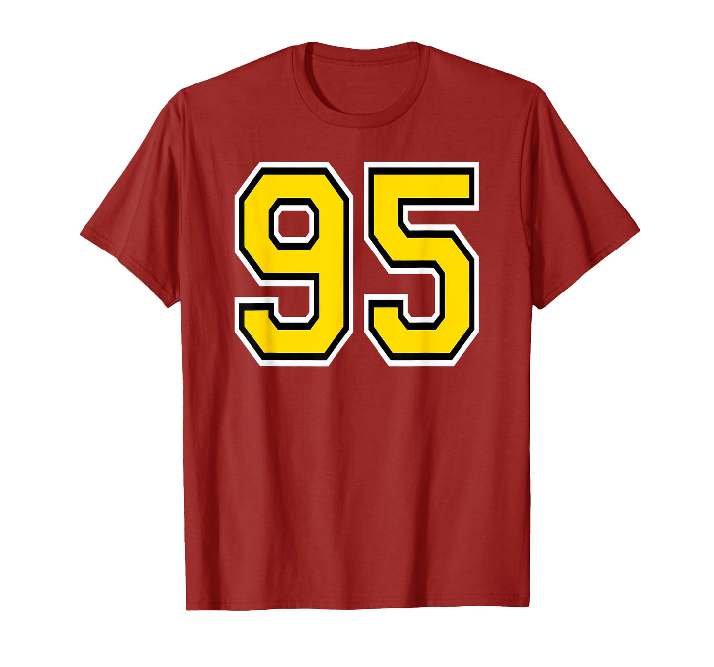 Number 95 in Yellow White Black T-Shirt