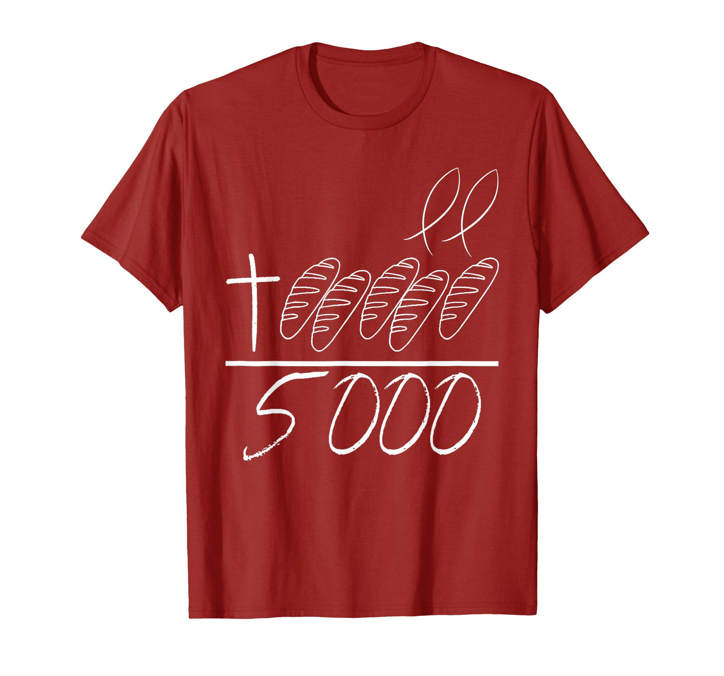 Jesus 2 Fishes 5 Breads 5000 Chosen Against The Current T-Shirt