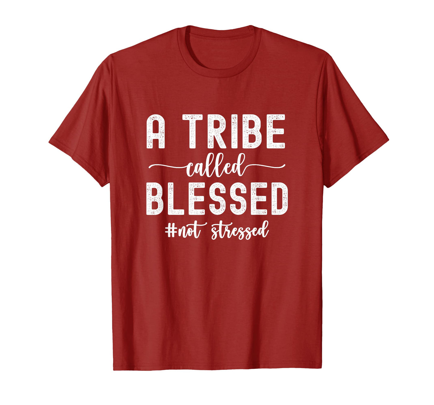 A Tribe Called Blessed Not Stressed Family Christian T-Shirt