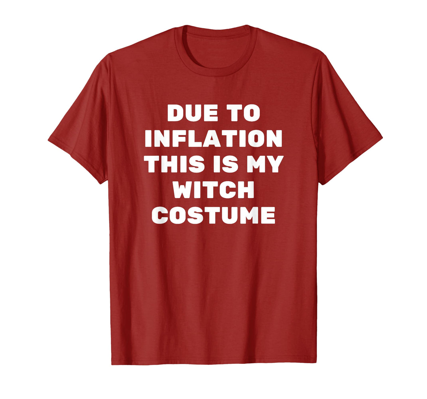 Due to Inflation This is My Witch Costume Funny Halloween T-Shirt