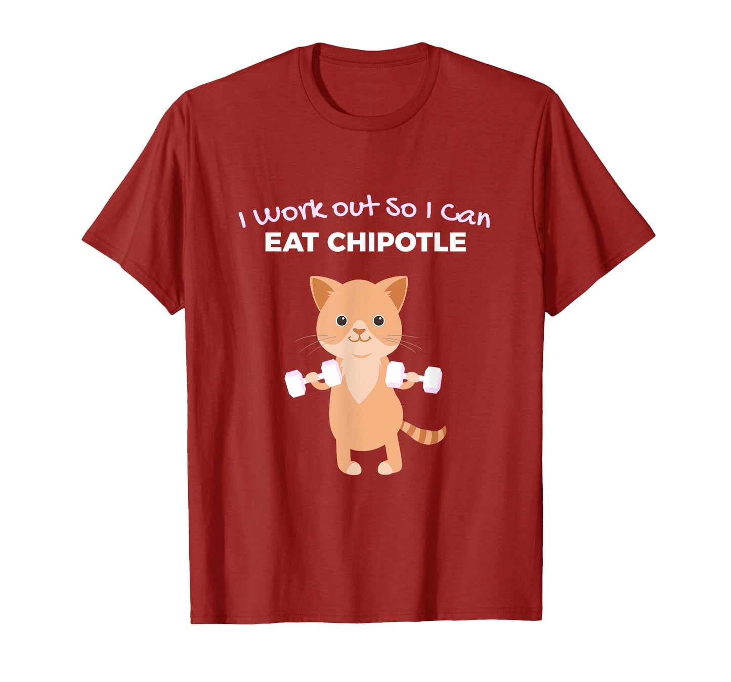 Funny Chipotle Lover Gym Design T-Shirt