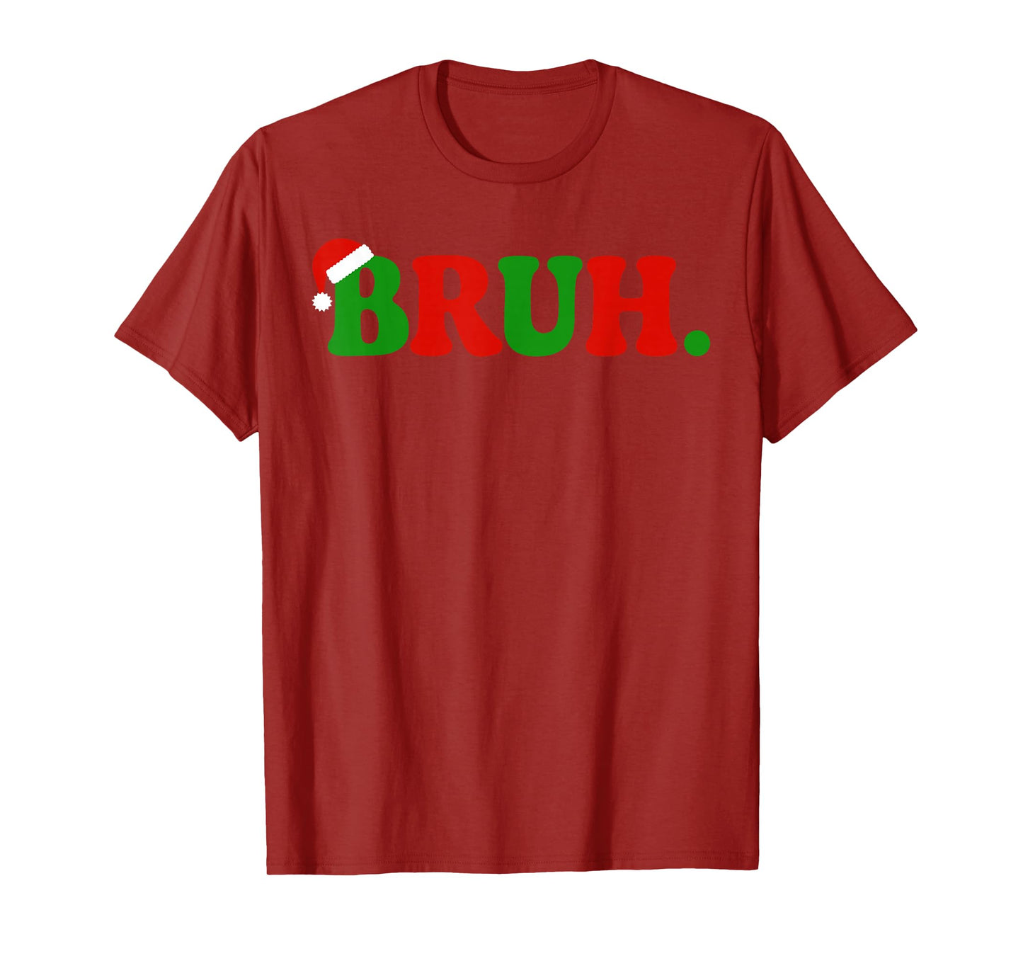 Bruh Meme Funny Saying Bro Greeting Teens Boys Men Christmas T-Shirt