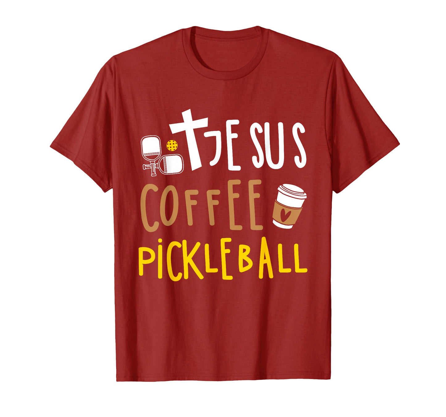 Jesus Coffee Pickleball For Men Women Christian Pickleball T-Shirt