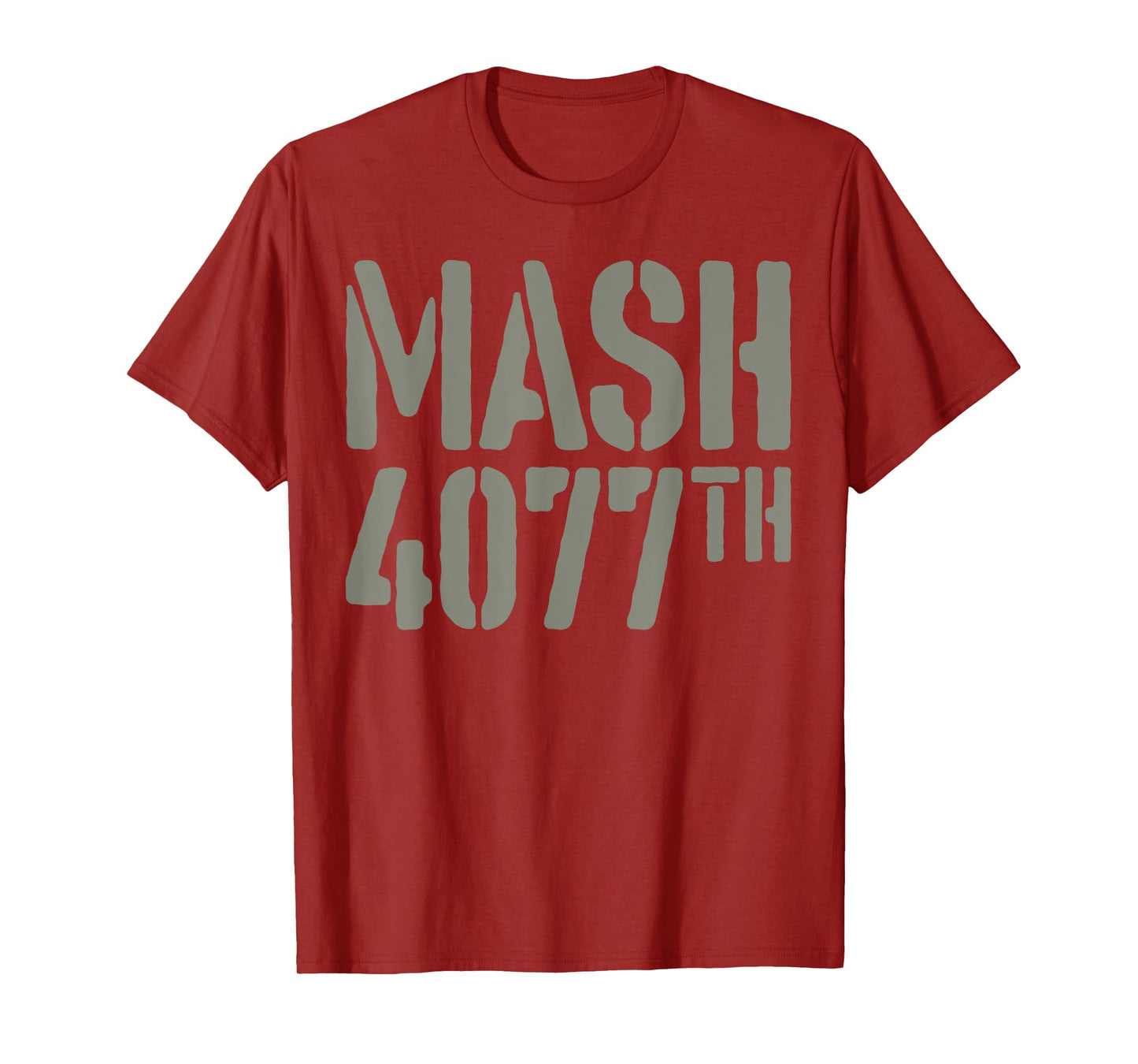 Men Army Military Retro Fans Vintage Stencil Text MASH 4077 T-Shirt
