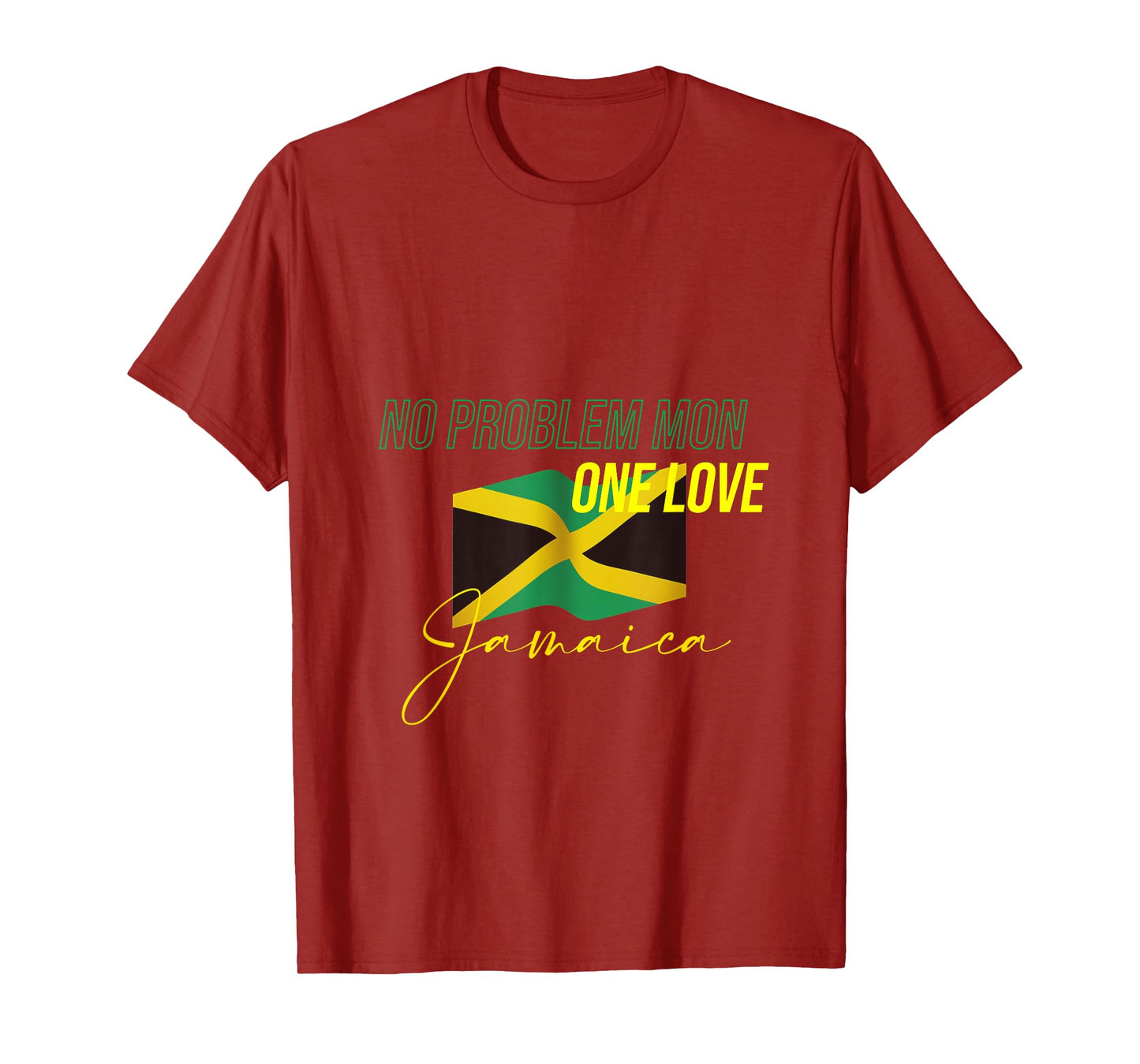 Patriotic One Love Jamaica Pride Clothing Jamaica Flag Color T-Shirt