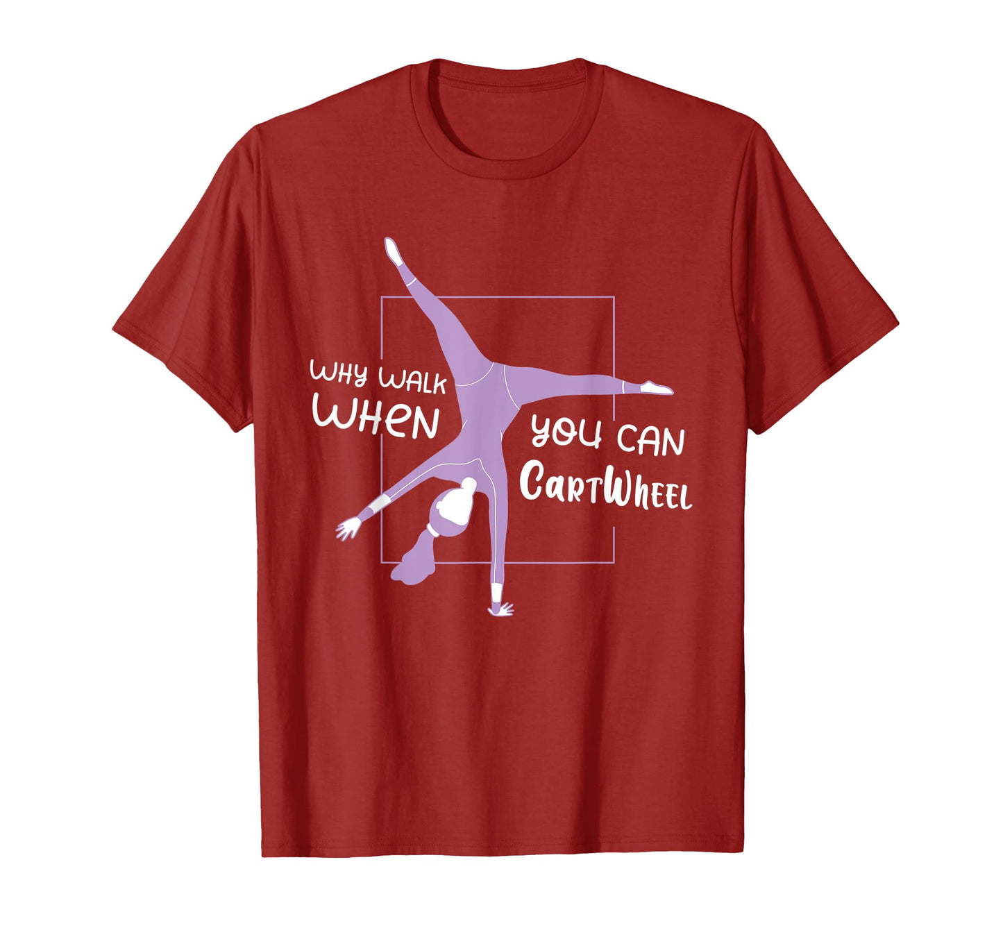 Gymnastics USA American Flag - Cartwheel Tumbling Funny Girl T-Shirt