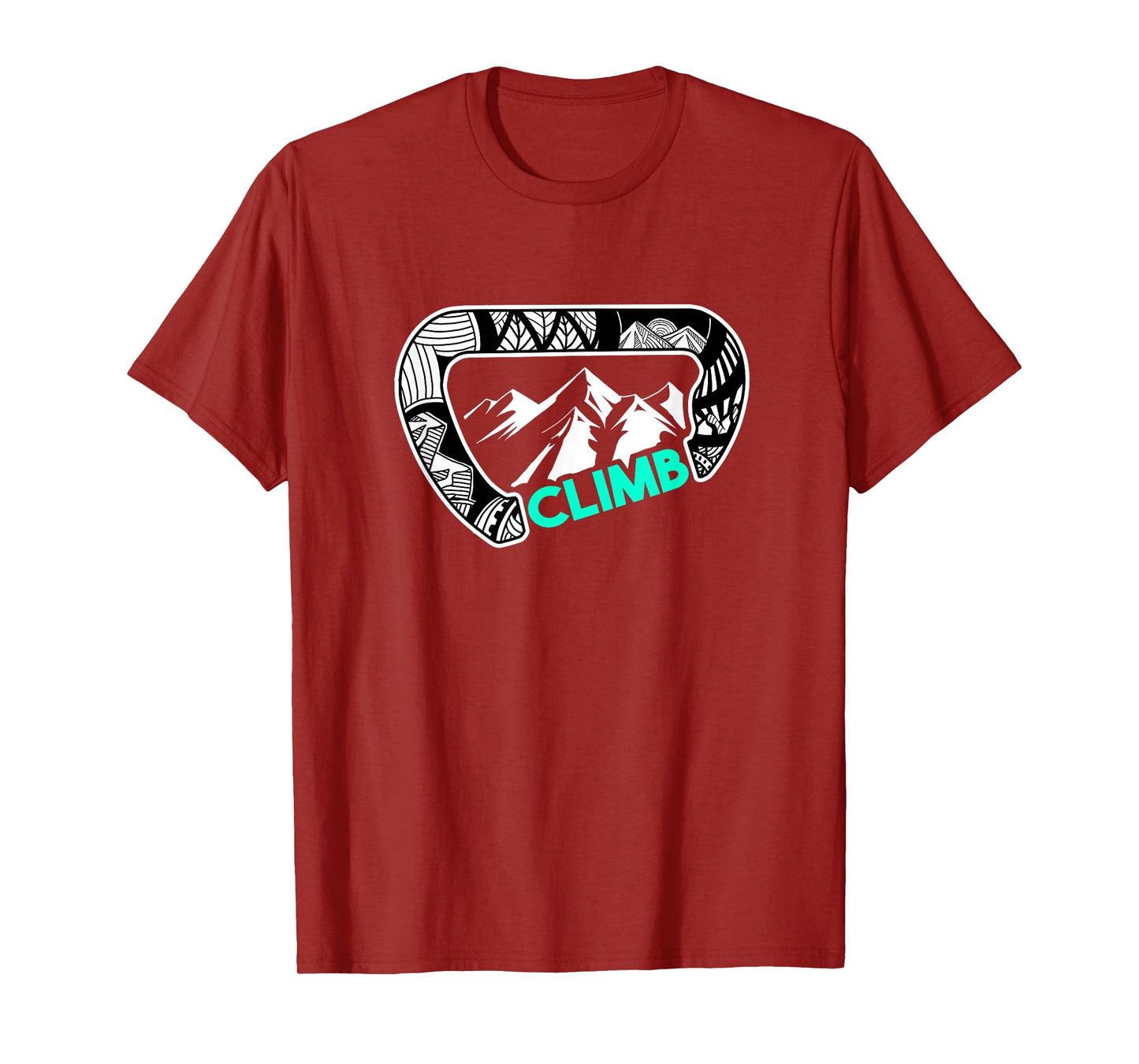Carabiner Rock Climbing Gifts Print Climbing Bouldering T-Shirt