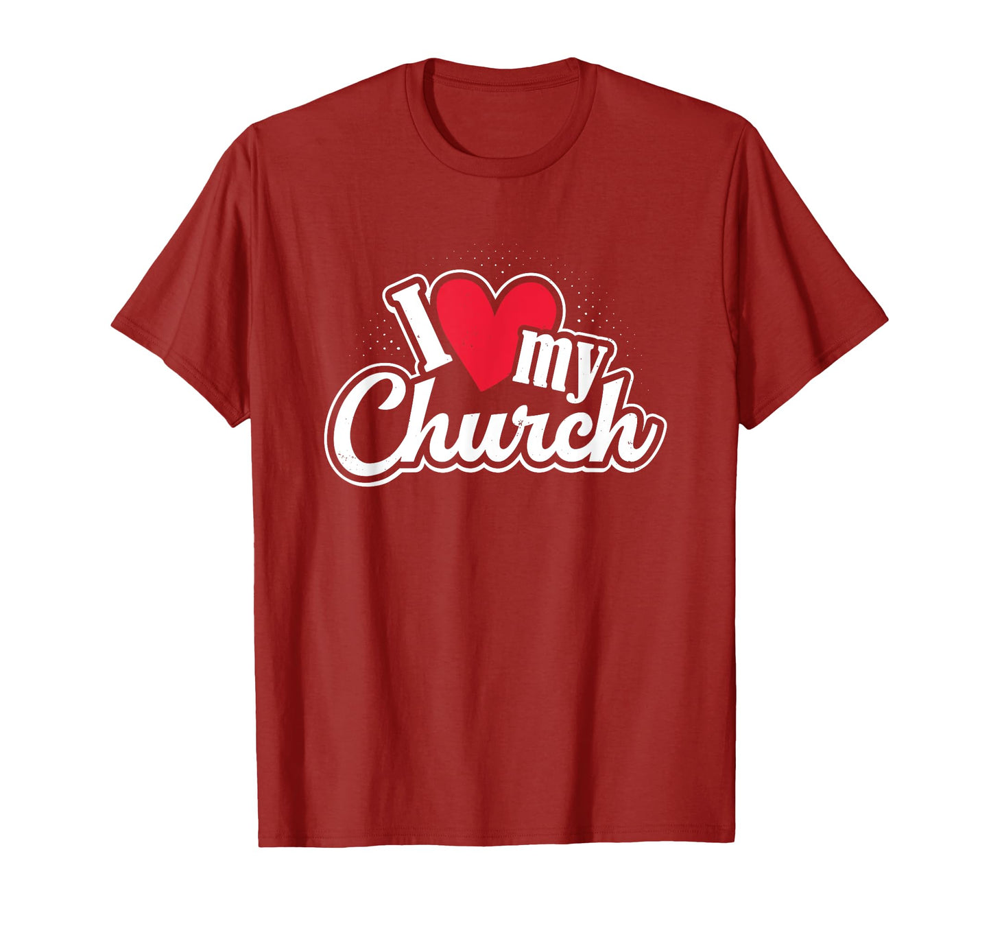 I Love My Church Heart Church Outing Retreat T-Shirt