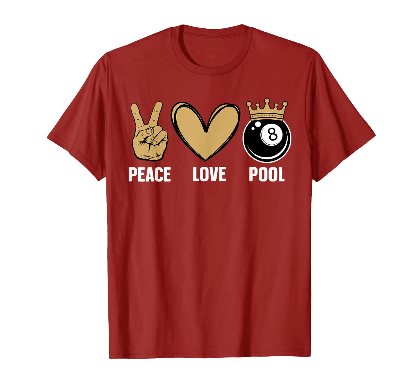 Cool Pool Design For Men Women Billiards 8 Ball Pool Player T-Shirt