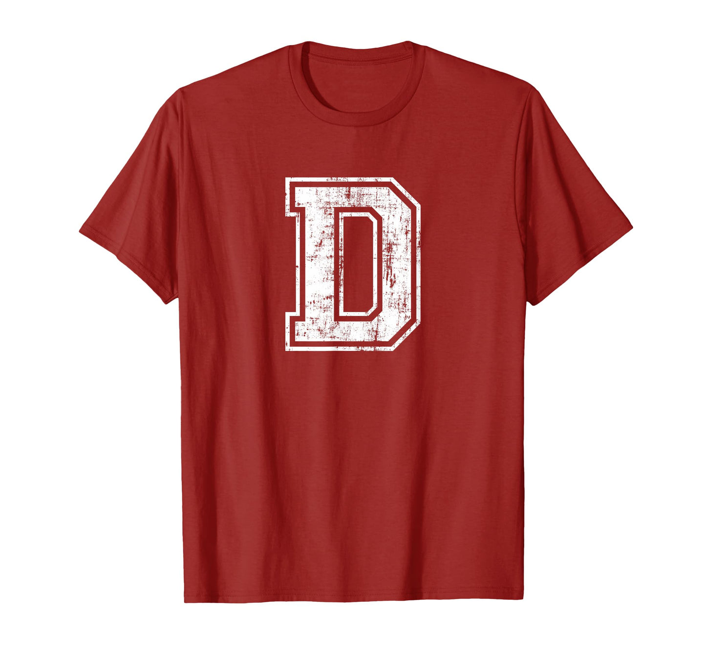 Letter D Uppercase Alphabet Initial School College Varsity T-Shirt