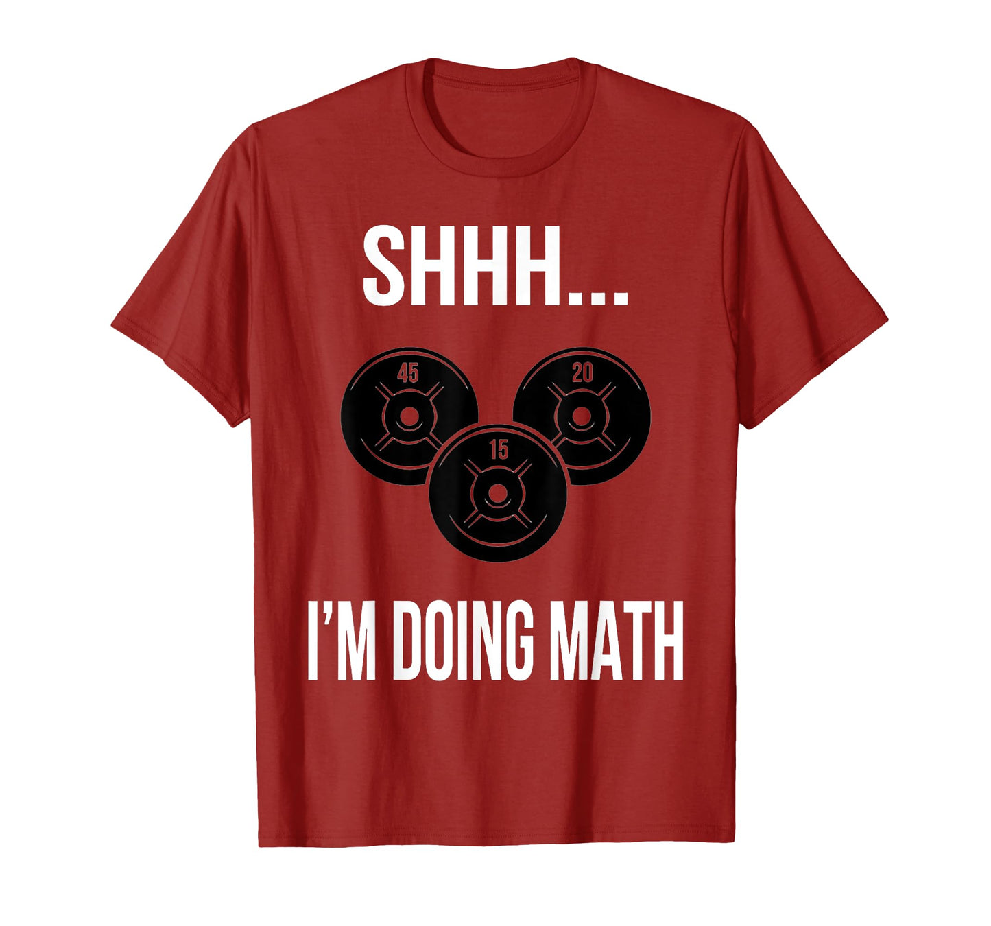 Shhh I'm Doing Math Gym Fitness Math T-Shirt
