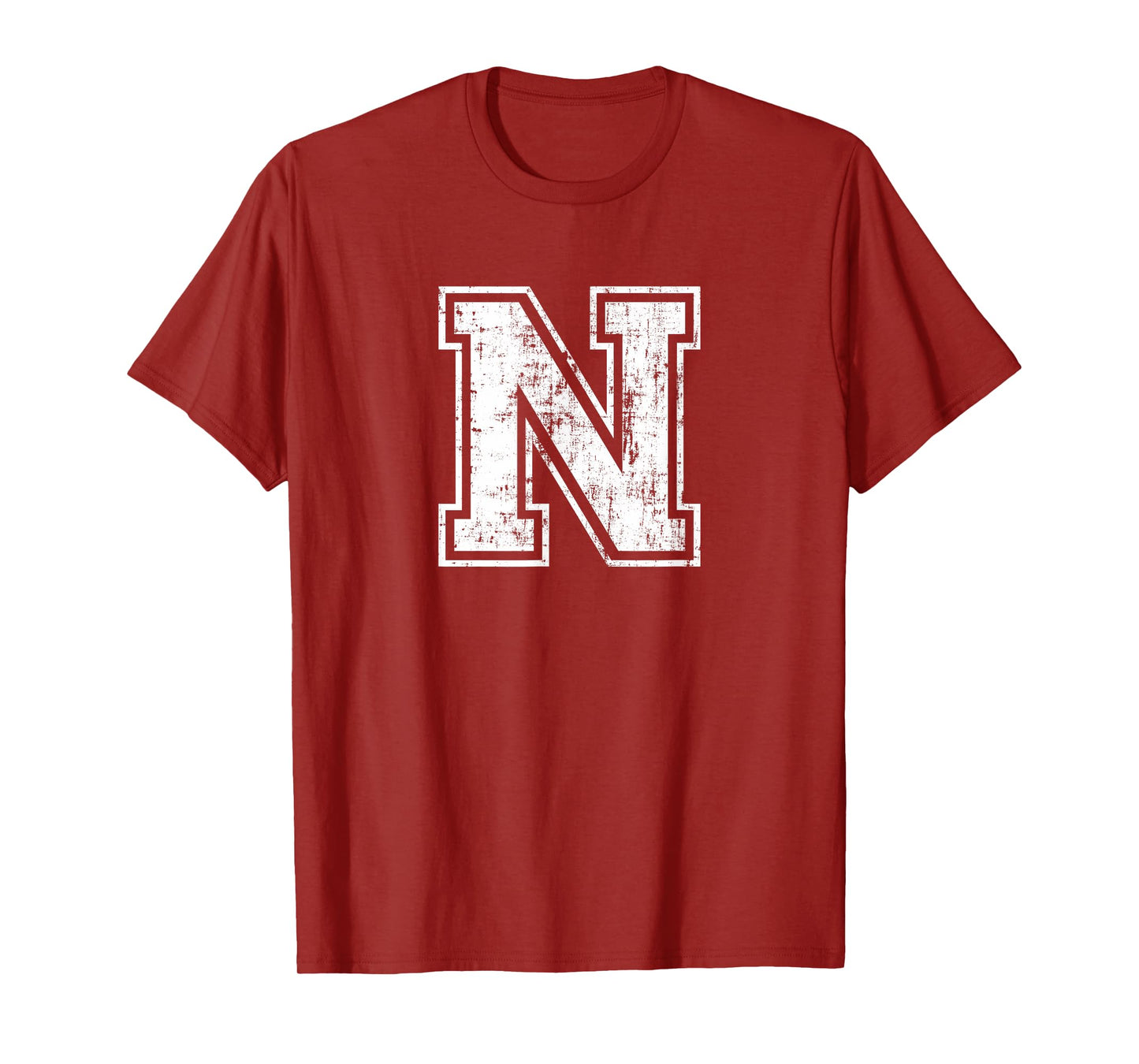 Letter N Uppercase Alphabet Initial School College Varsity T-Shirt