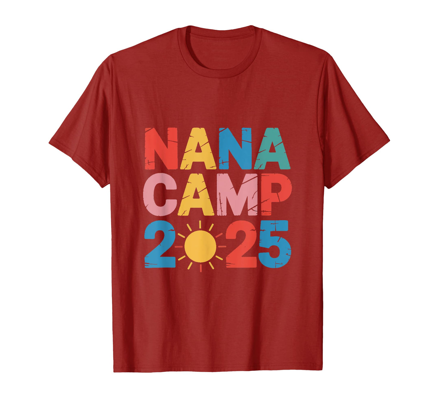Nana Camp 2025 Family Vacation Summer Camping Crew Kids T-Shirt