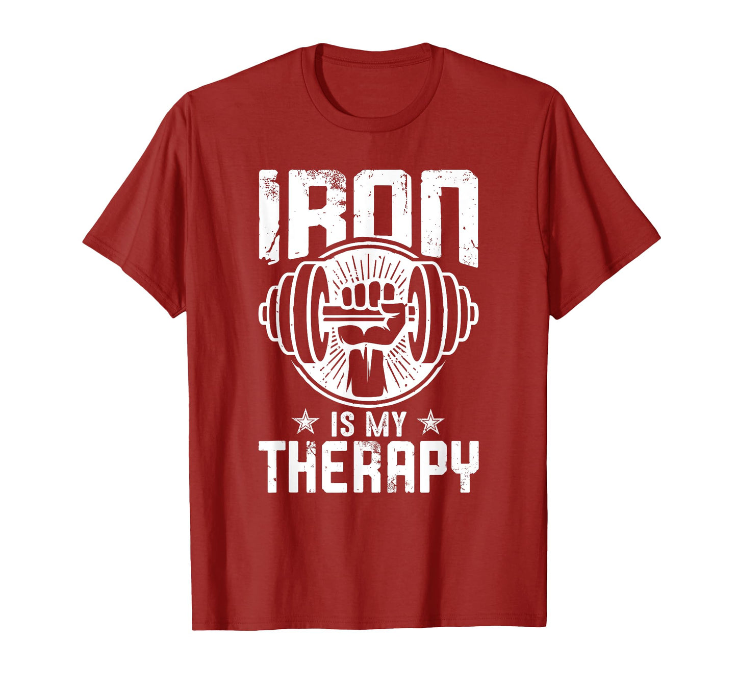 Iron Is My Therapy Gym Motivational T-Shirt