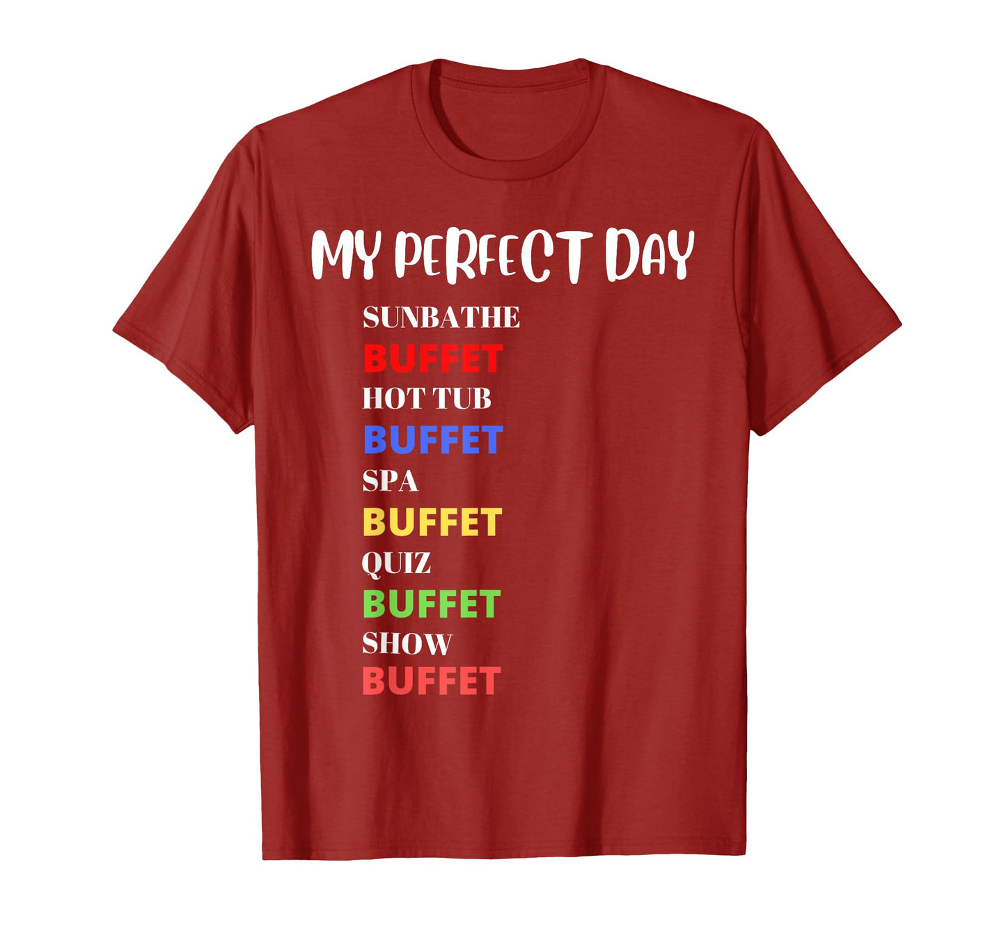 Funny Cruise boat summer holiday buffet design T-Shirt