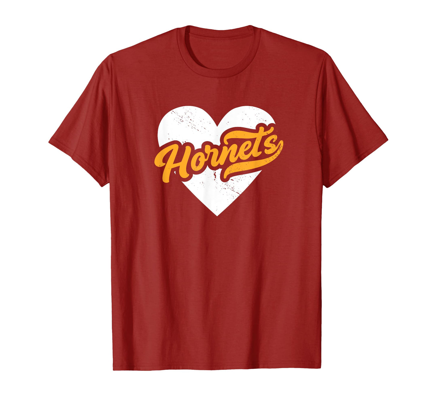 Vintage Hornets High School Go Hornets Pride Heart T-Shirt