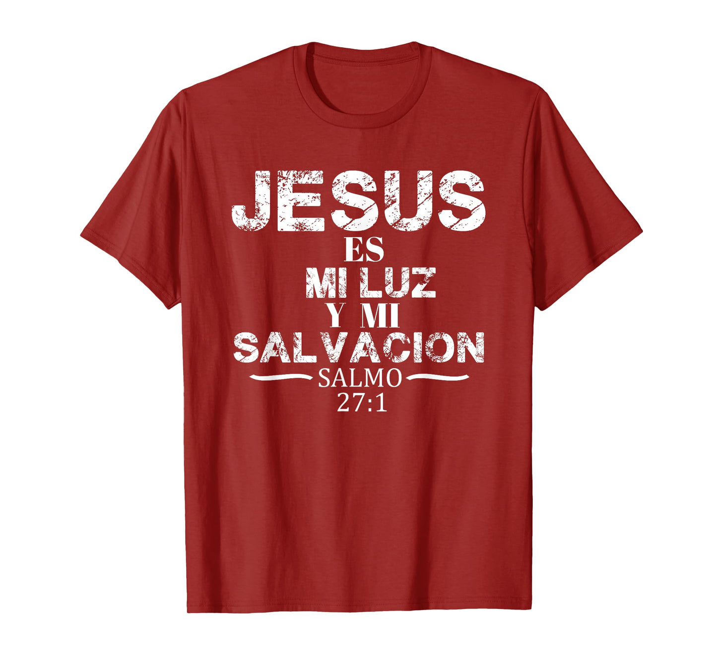 Playera Camisa Salmo Jesus Es Mi Luz Biblia Cristiana T-Shirt