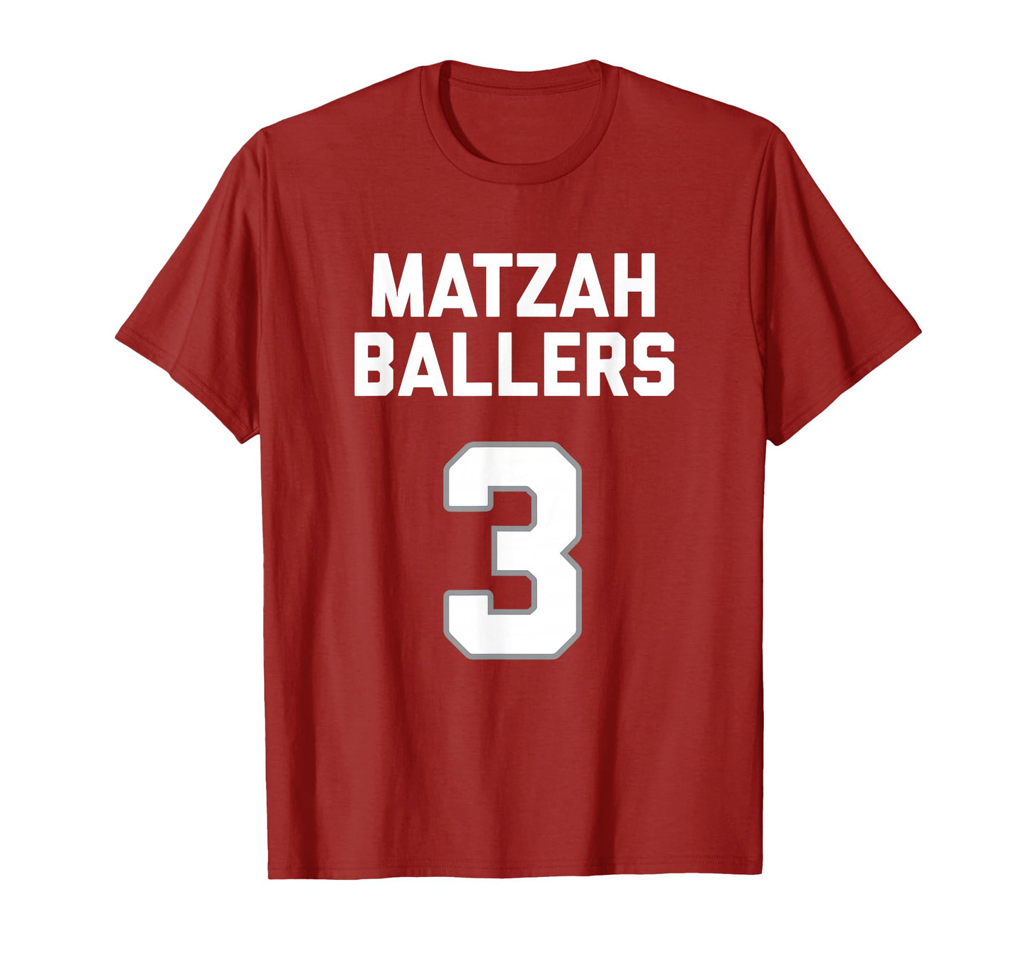 Matzah Baller 3 Funny Jewish Matzo Ball Pun Basketball Team T-Shirt
