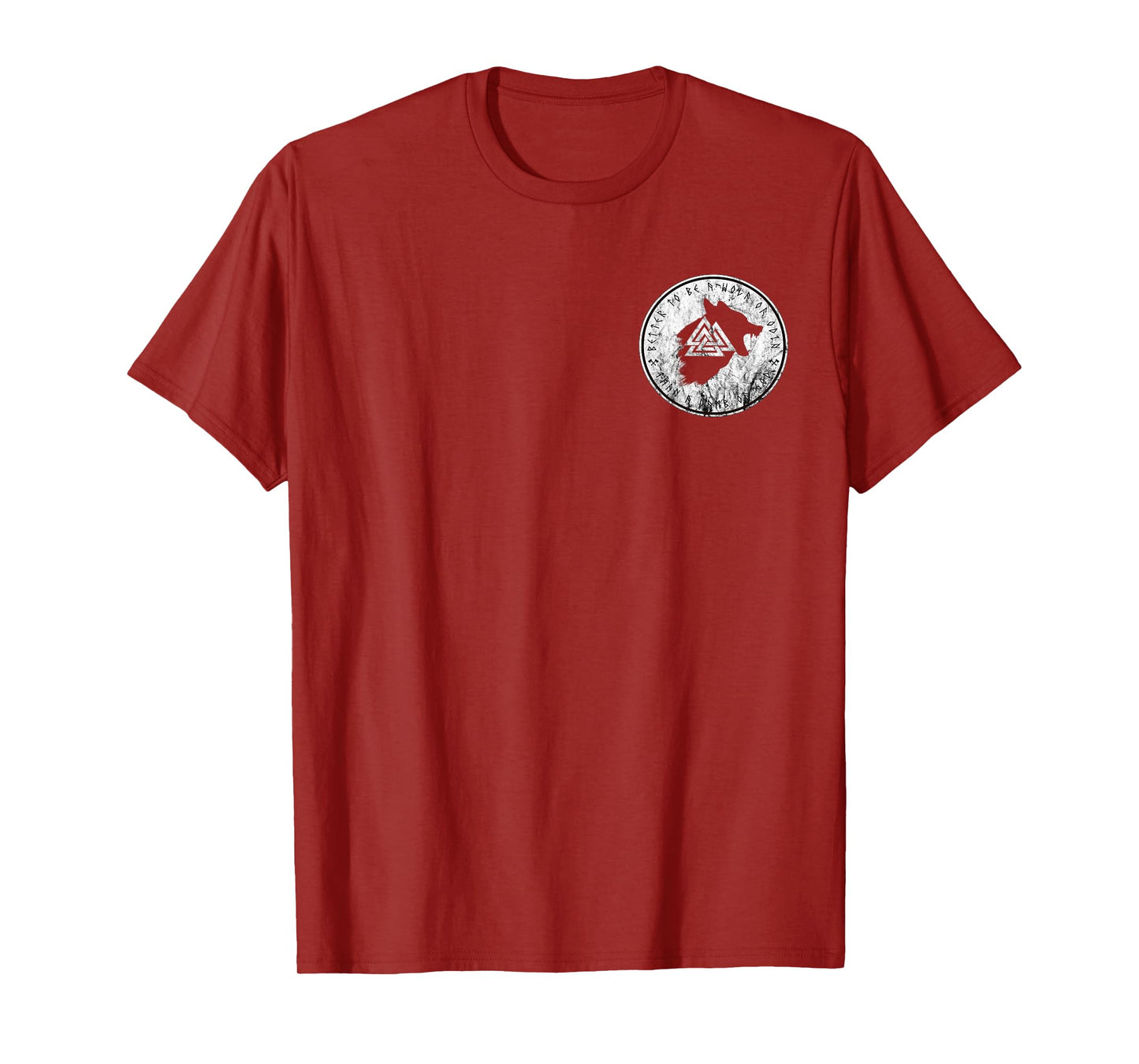 Viking Rune Compass Vegvisir Symbol Valhalla Fenrir Wolf T-Shirt