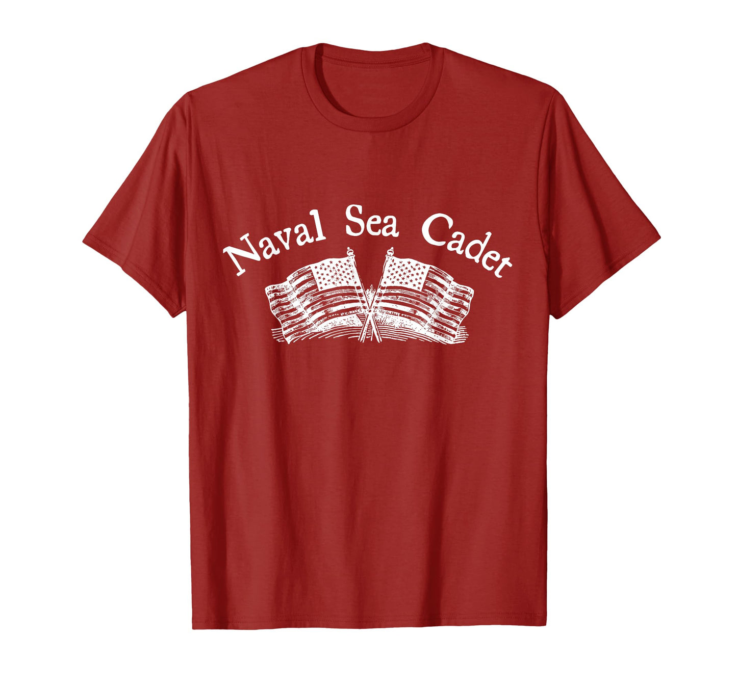 Naval Sea Cadet NSCC Minimal Art American Flag Vintage T-Shirt