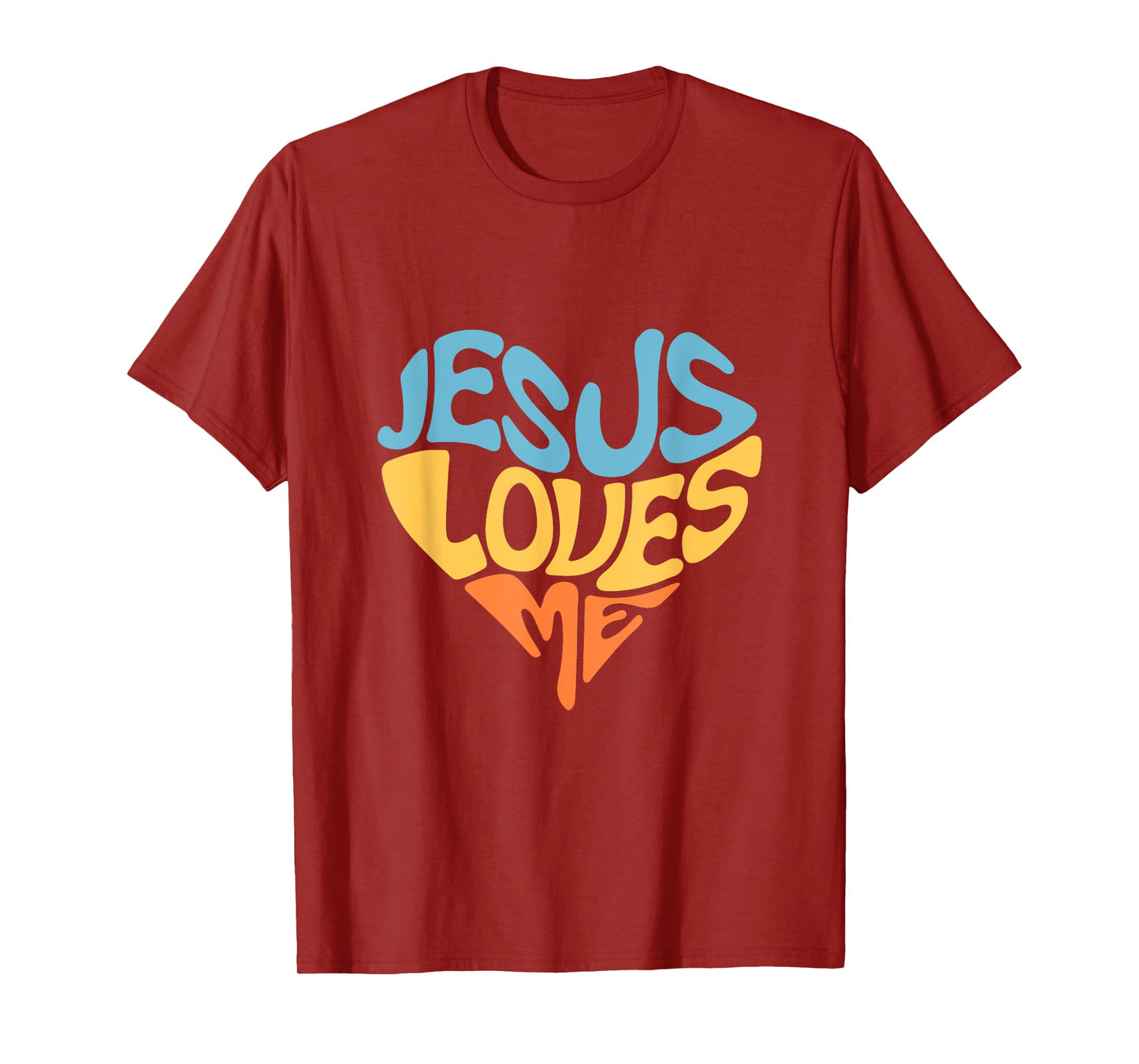 Jesus Loves Me Heart Shaped Men Women and Youth T-Shirt