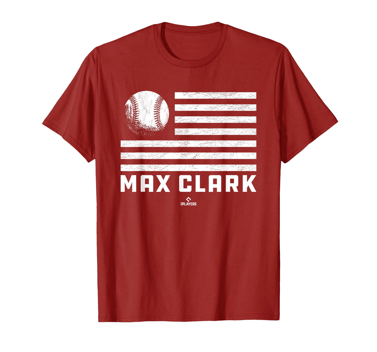 Flag Stripes Max Clark Prospect Baseball Fan Gear T-Shirt