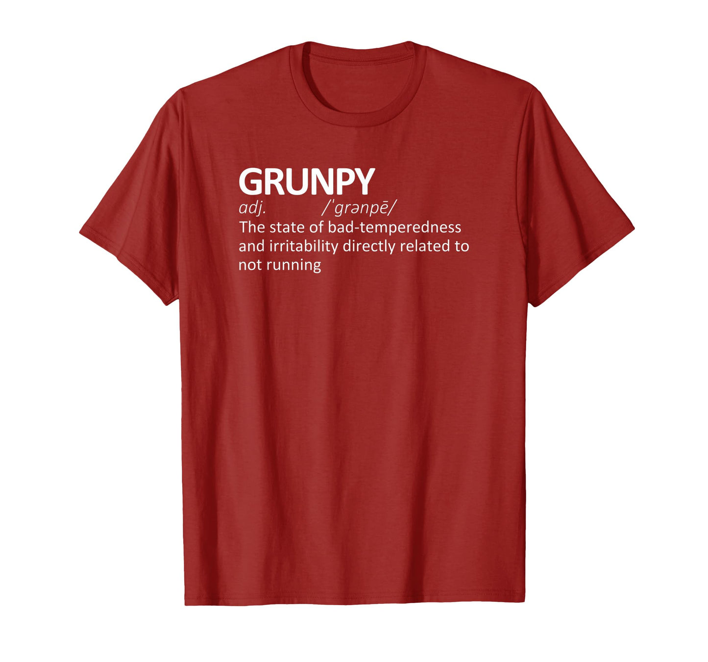 Grunpy Funny Running Definition | Grumpy Marathon Runner T-Shirt