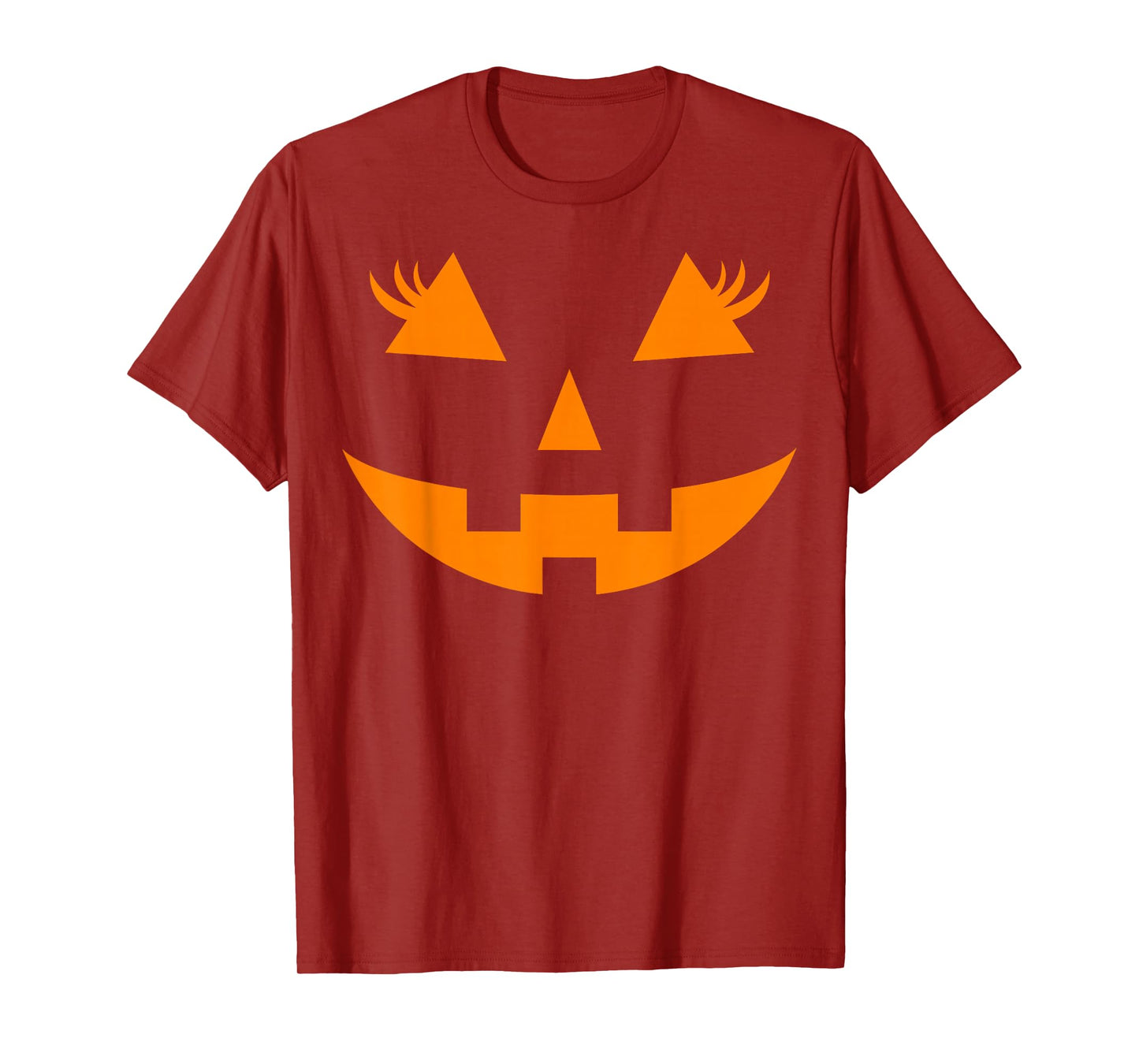 Jack O Lantern Face Pumpkin Halloween Costume Women Funny T-Shirt