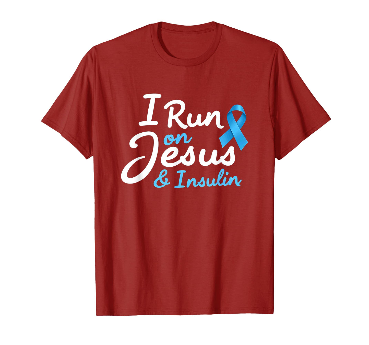 I Run On Jesus & Insulin Diabetic Diabetes Warrior T-Shirt