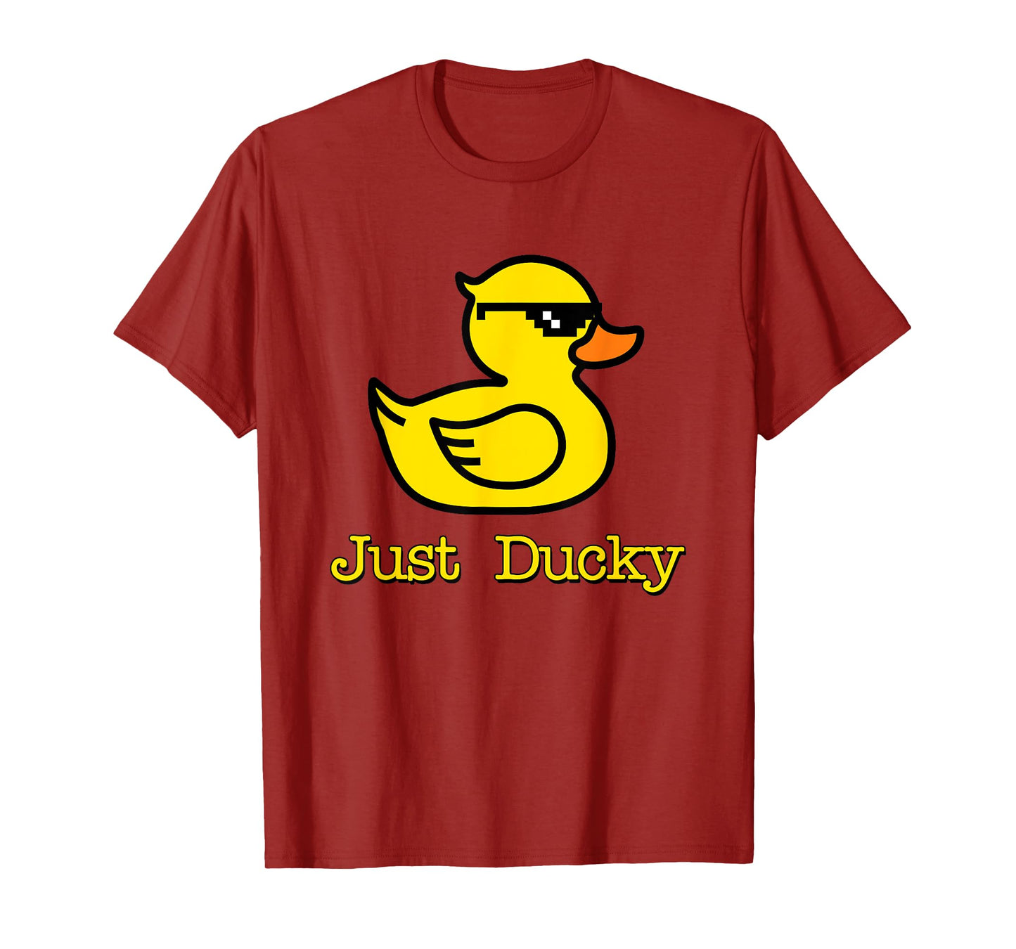 Just Ducky Cool Rubber Yellow Duck Childish Graphic Design T-Shirt