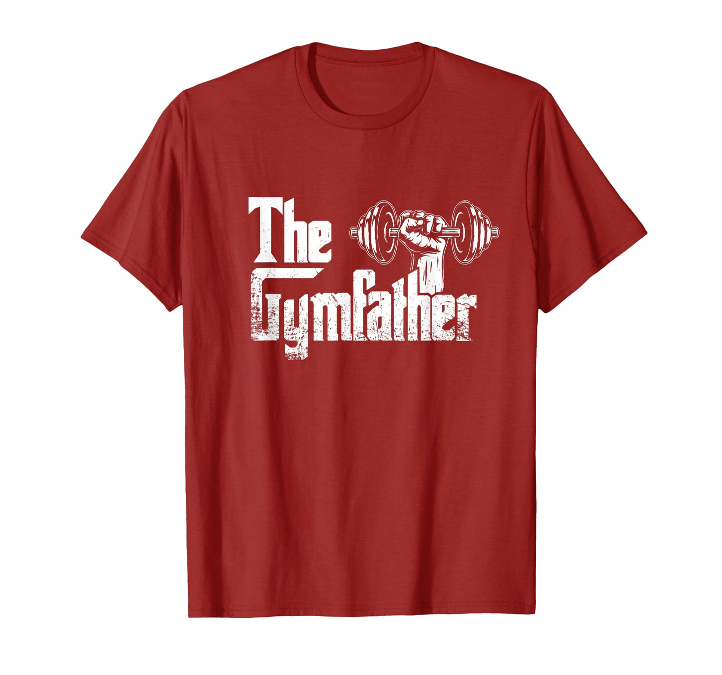 Mens The Gym Father Lifting Weights Funny Dad Training Lift T-Shirt
