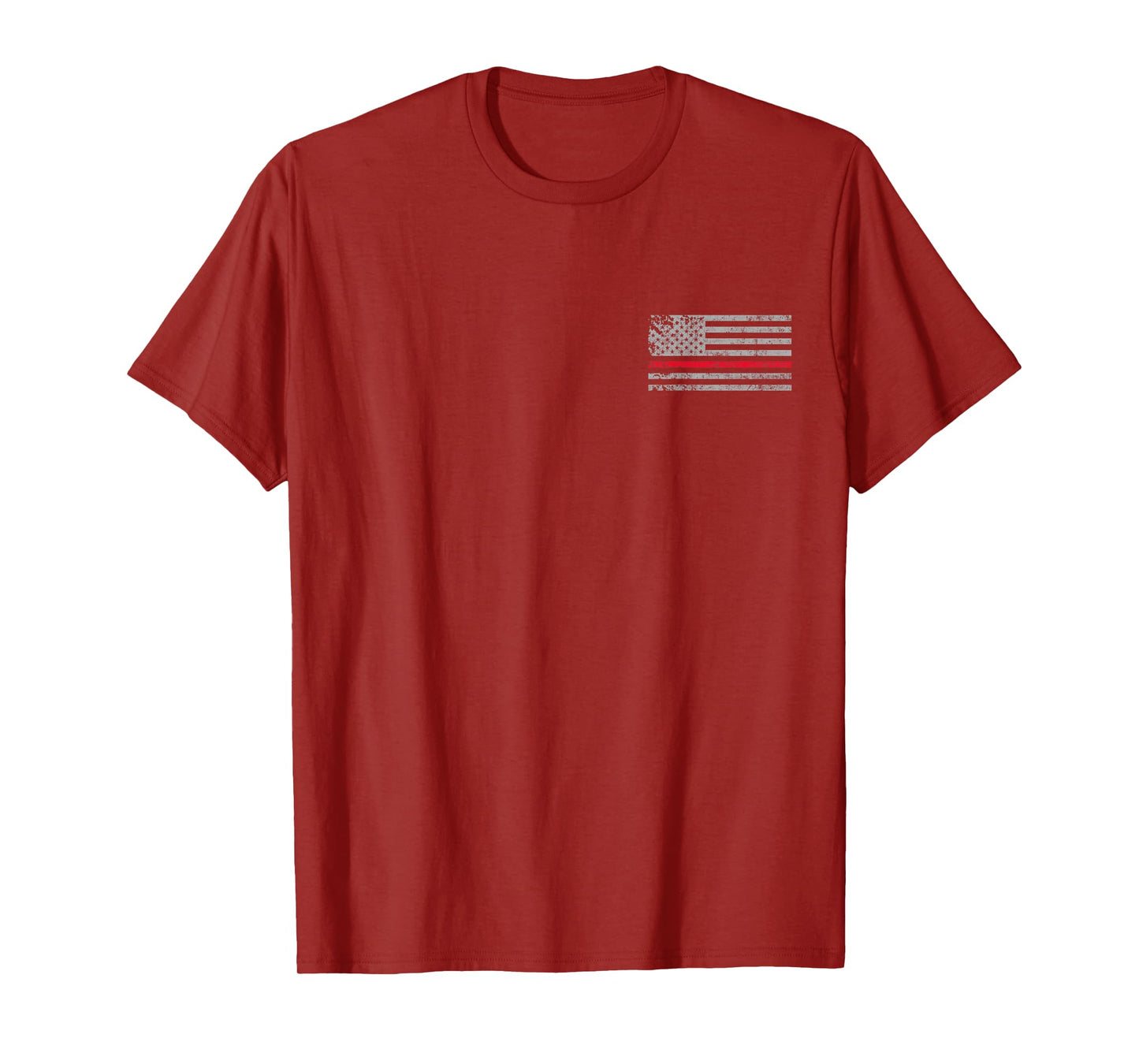 Thin Red Line American USA Flag Fireman Support Firefighter T-Shirt