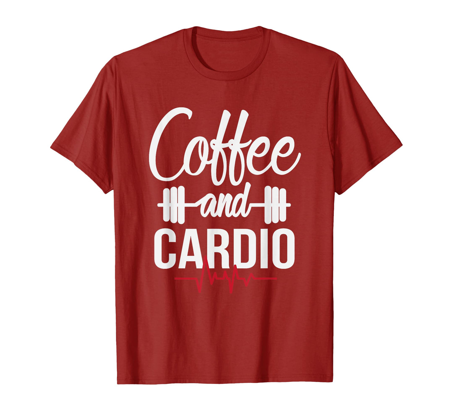 Coffee and Cardio Lover Workout Enthusiast Christmas Gift T-Shirt