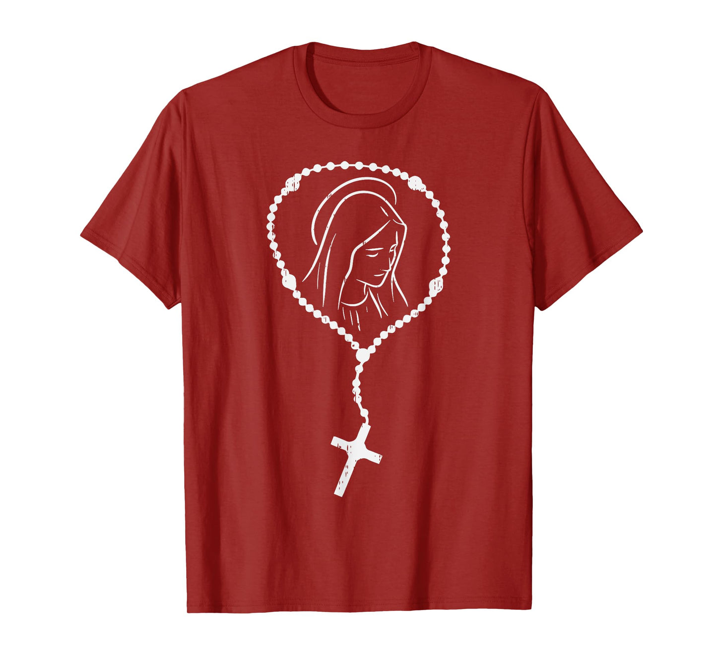 Rosary Virgin Mary God Jesus Faith Religious Catholic Gift T-Shirt
