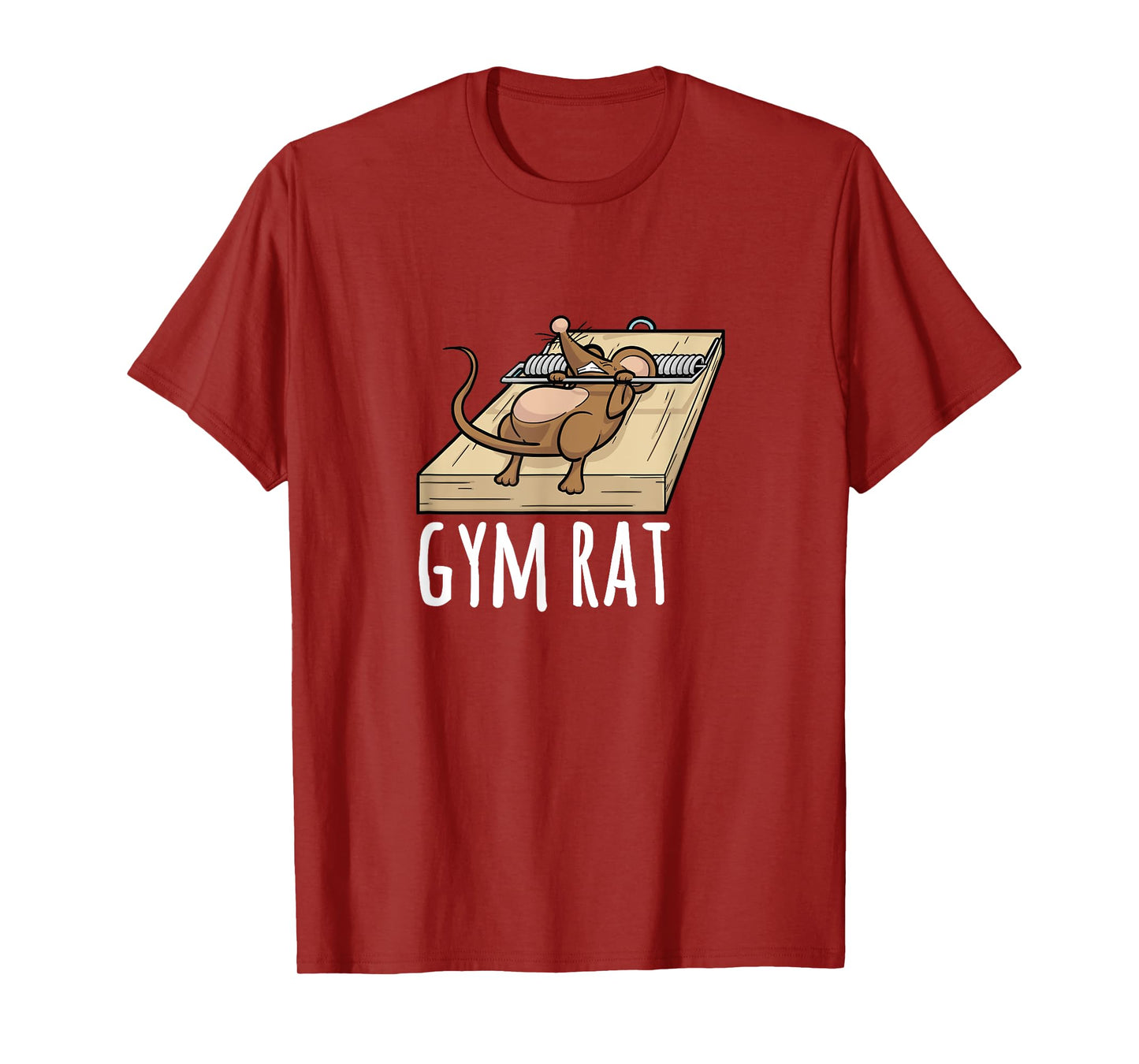 Gym Rat Mouse Trap Bench Press Funny T-Shirt