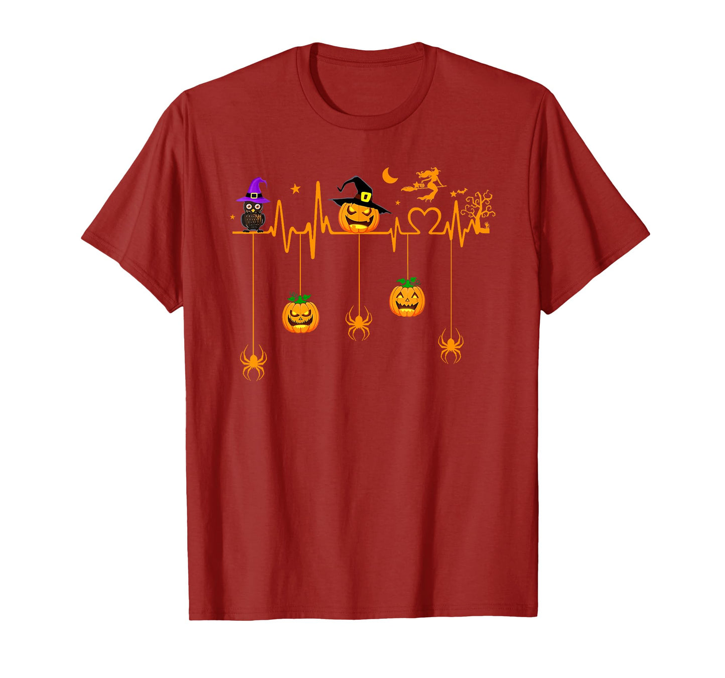 Funny Halloween Pumpkin Heartbeat T-Shirt