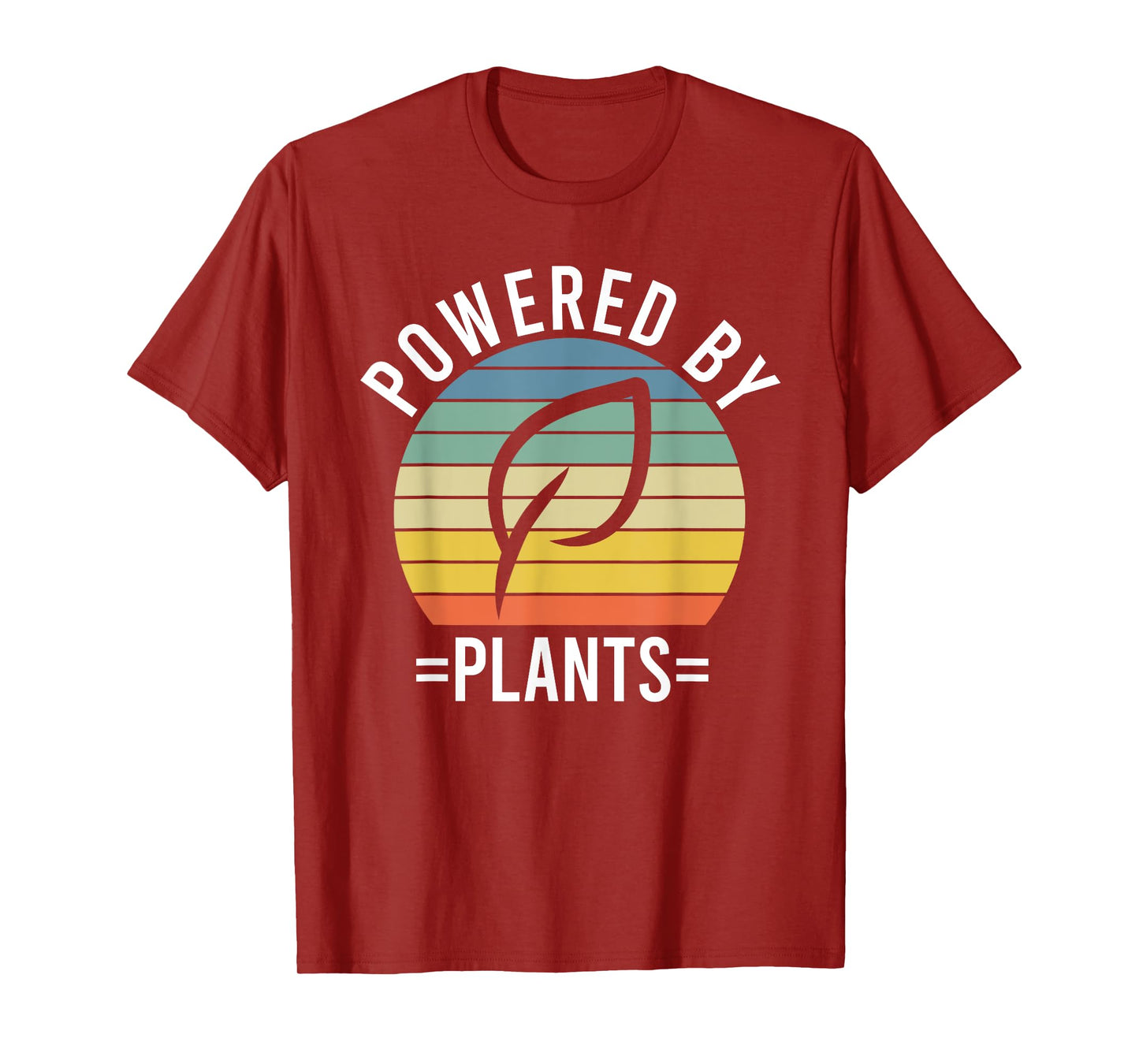 Powered By Plants Vegetarian Vegan Workout Plant Powered T-Shirt