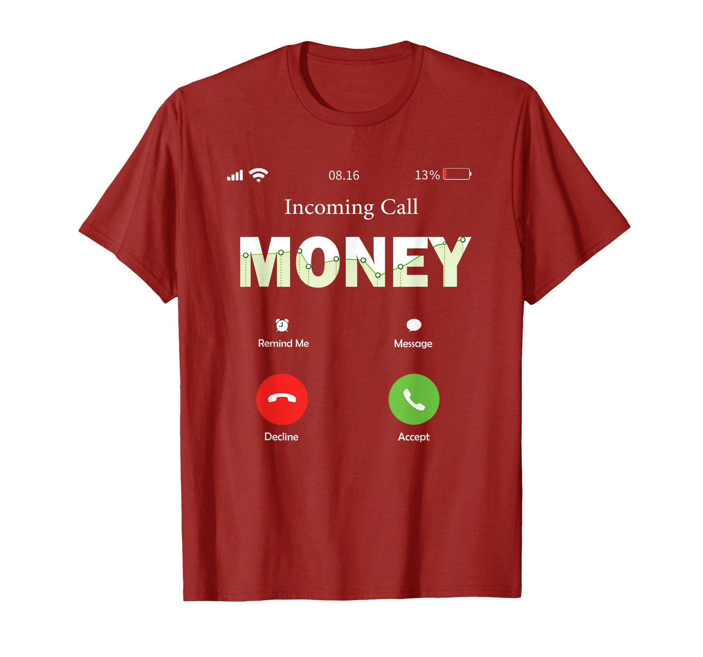 Incoming Call Money Is Calling monopoly money T-Shirt