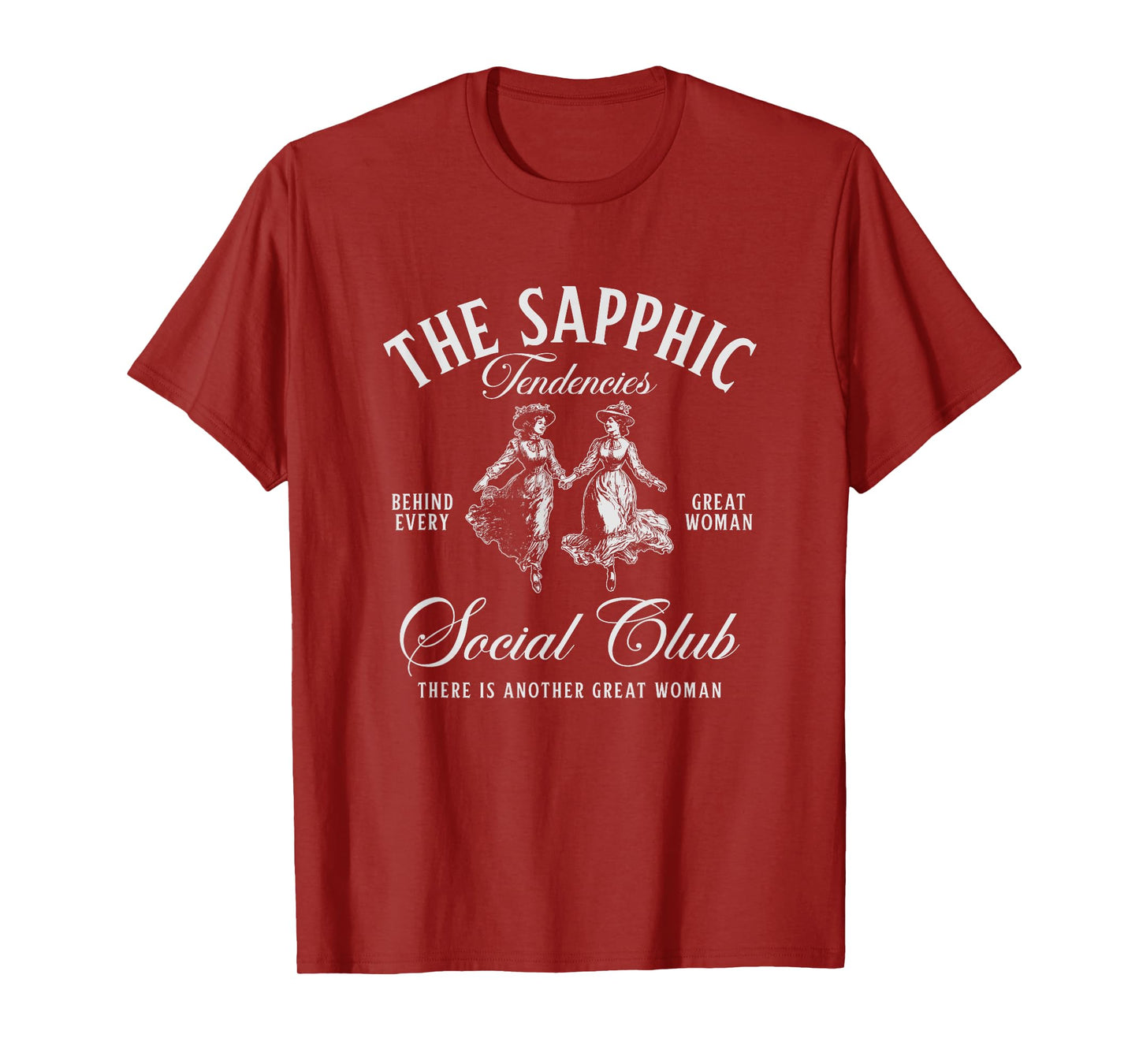 The Sapphic Tendencies Social Club Funny Lesbian Queer Pride T-Shirt