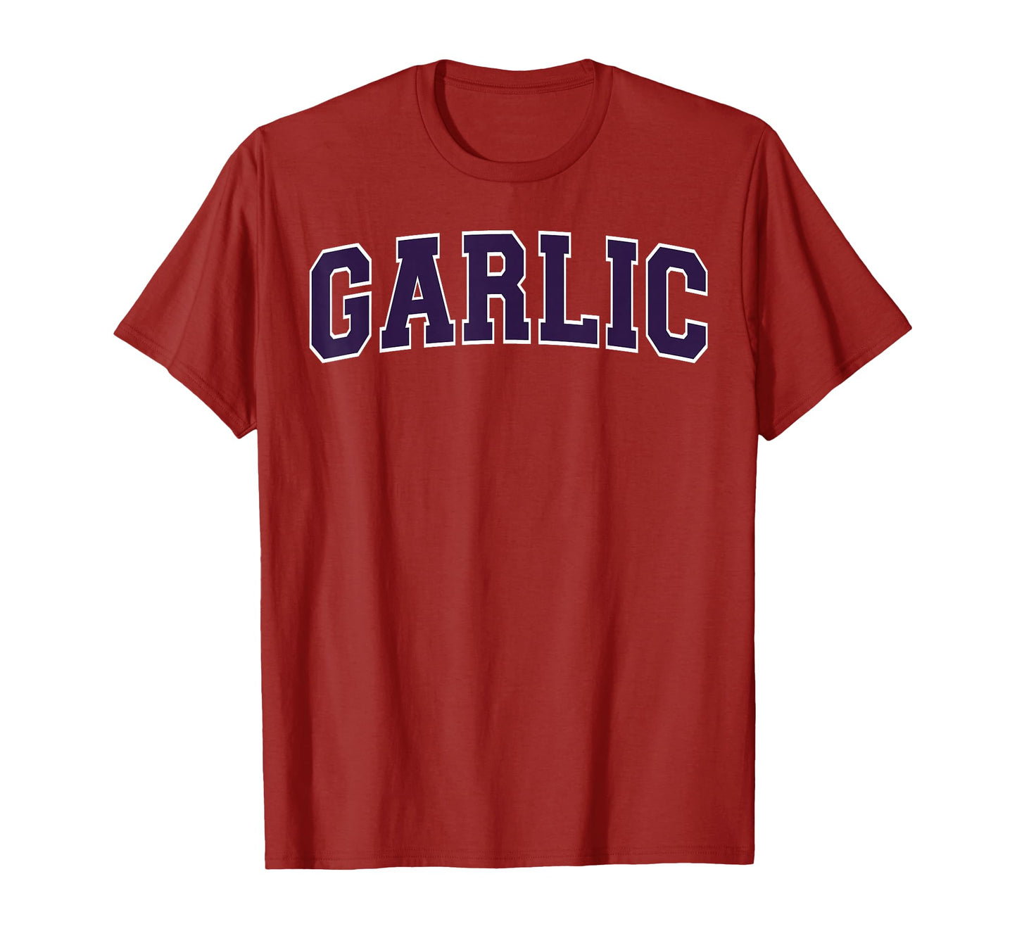 Garlic Lover Festival Varsity Plum Letters T-Shirt
