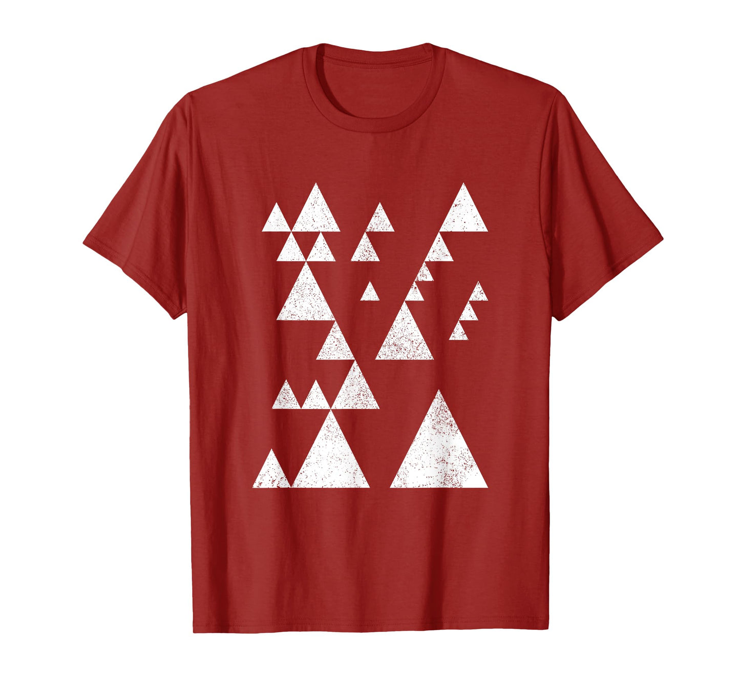 Geometric Triangles Shapes Geometry Abstract Art Distressed T-Shirt