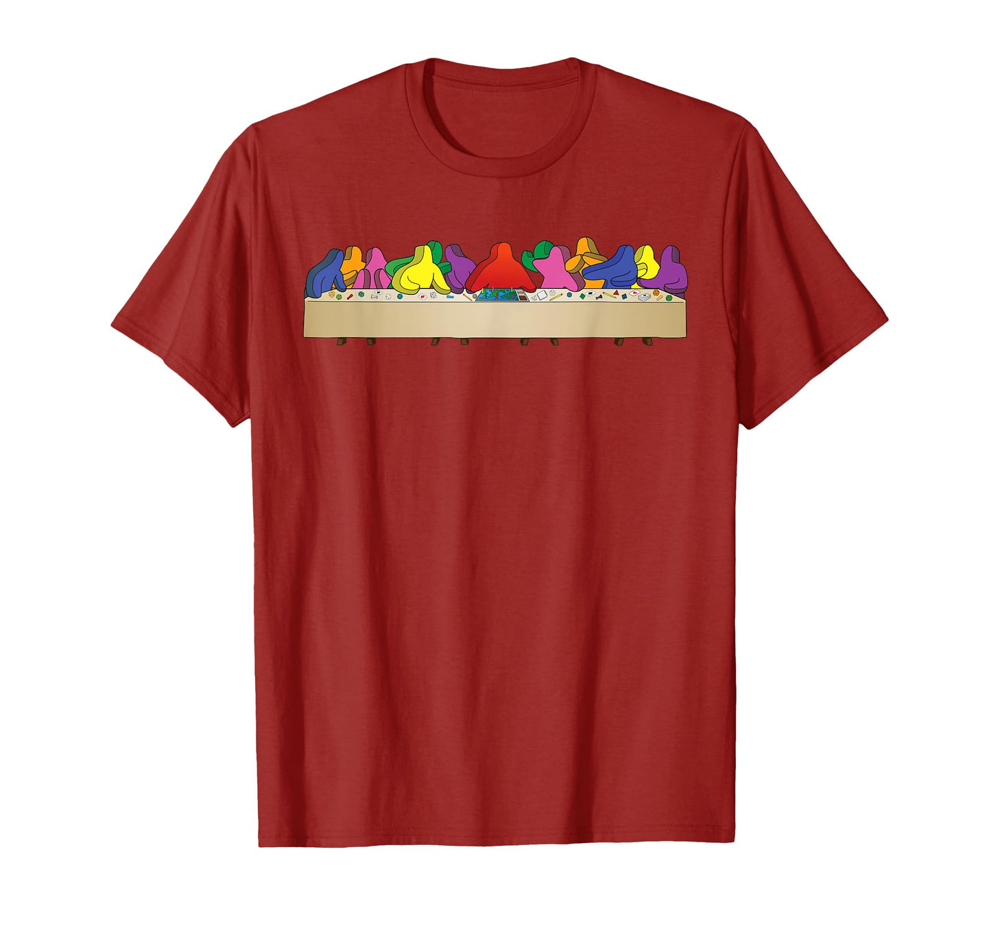 Da Vinci's Painting with Board Game Meeples T-Shirt